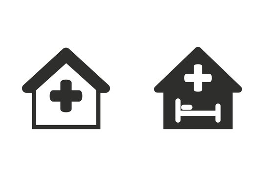 Hospital - vector icon.