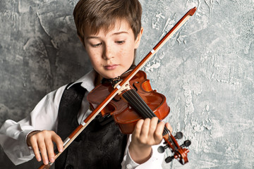 playing the violin