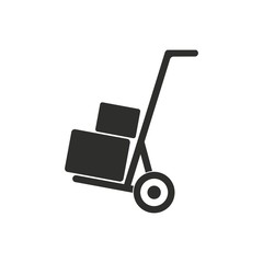 Handcart - vector icon.