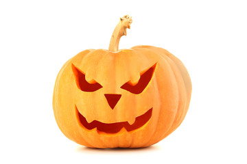 Halloween pumpkin isolated on a white