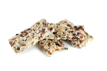 Granola bar isolated on a white background