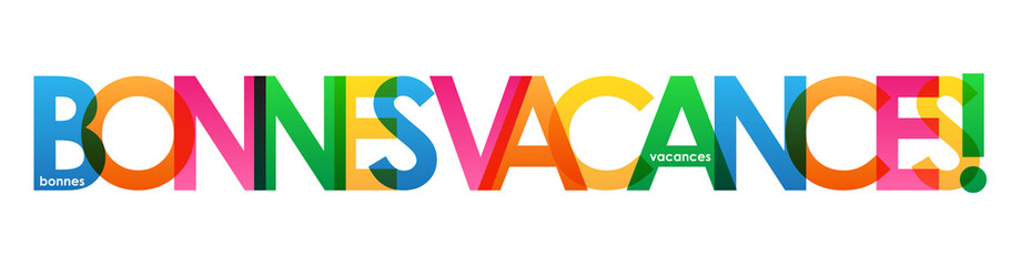 Typographie vecteur BONNES VACANCES!
