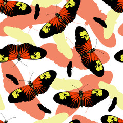 Butterflies seamless pattern