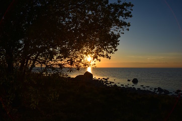 Fototapeta na wymiar Sonnenuntergang auf Gotland