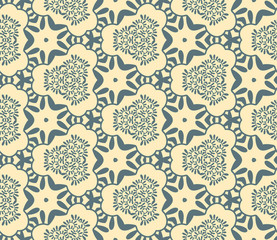 Seamless abstract vegetable wall-paper, gray and sand