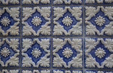 Detail of some typical portuguese tiles