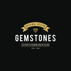 Diamond and Jewels Vintage label