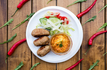 Meat patties - hearty and tasty food