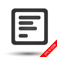 List icon. Simple flat logo of list on white background. Vector illustration.