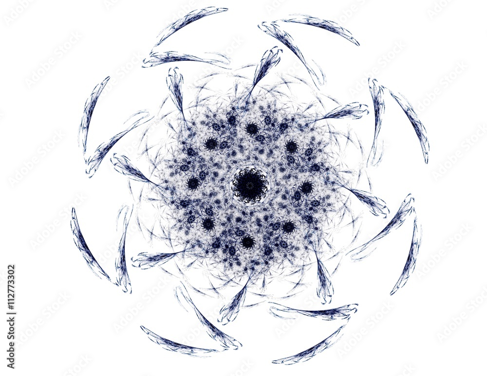 Poster geometry of space series. visually attractive backdrop made of conceptual grids curves and fractal e
