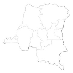 Obraz premium Map - Democratic Republic of the Congo