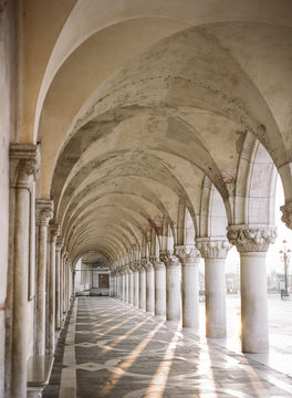 Architectural arcade in Venice