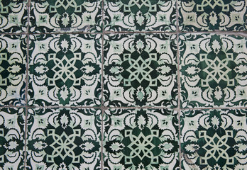 Detail of some typical portuguese tiles