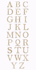 Set with abstract abc. Illustration 10 version.