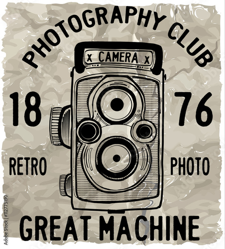 "Vector illustration of retro camera" Stock image and royalty-free