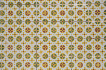 Detail of some typical portuguese tiles