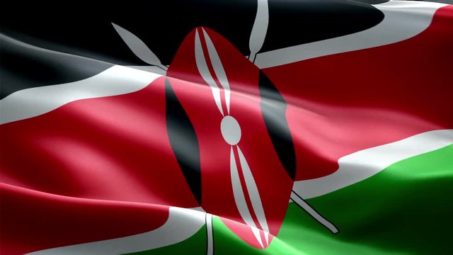Kenya national flag. Infinite loop. New effect and different lightining.