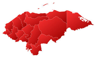 Fototapeta premium Map - Honduras