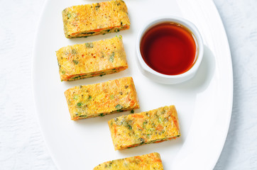 Tamagoyaki. Korean egg rolls