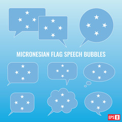 Micronesian Flag Speech Bubbles