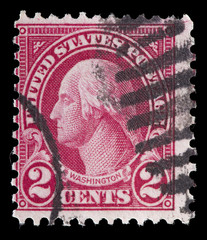 United States used postage stamp showing President George Washington