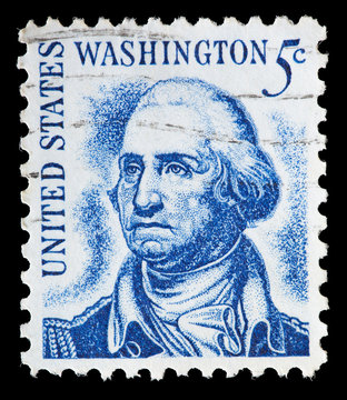 United States used postage stamp showing President George Washington