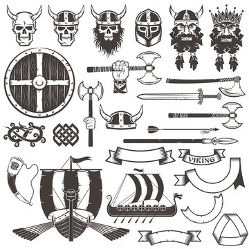 Naklejka Viking items