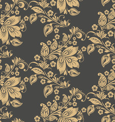 Vector Abstract elegance seamless pattern with floral background