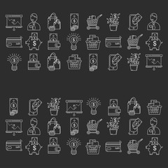 Vector set of business and finance Bank Internet shopping Payments