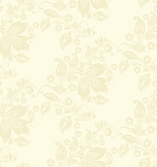 Vector Abstract elegance seamless pattern with floral background