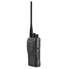 Black portable radio mobile telephone. 3D graphic