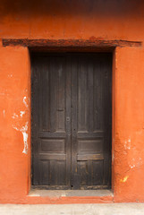 Colonial buildings and cobbled streets in Antigua, Guatemala, Central America
