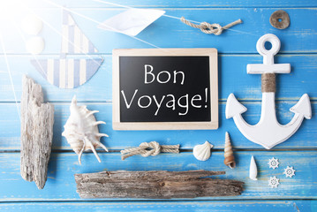 Sunny Nautic Chalkboard, Bon Voyage Means Good Trip