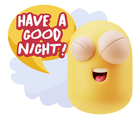 3d Illustration Laughing Character Emoji Expression saying Have