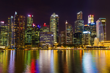Obraz na płótnie Canvas Singapore city skyline