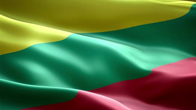 Lithuania national flag. Infinite loop. New effect and different lightining.