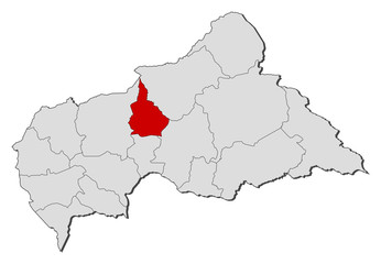 Fototapeta premium Map - Central African Republic, Nana-Grébizi