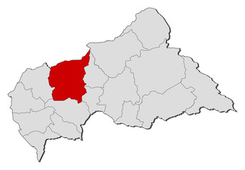 Obraz premium Map - Central African Republic, Ouham