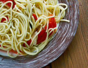 Spaghetti with Spanish flavours