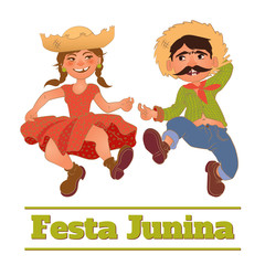 Festa Junina illustration - traditional Brazil June festival party. Vector illustration. Latin American holiday.