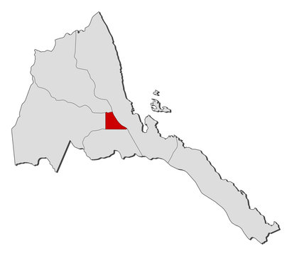 Map - Eritrea, Anseba