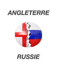 England / Russia soccer game 3d illustration