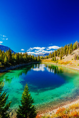 Obraz na płótnie Canvas Third Lake, Valley of the 5 Lakes, Jasper National Park, Alberta