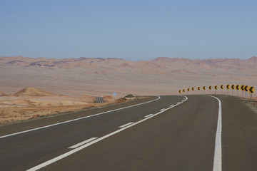 Route 5 through the Atacama Desert in northern Chile.