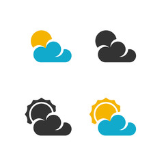 Weather Icon. Vector logo on white background