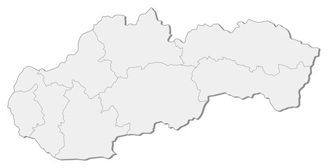 Obraz premium Map - Slovakia