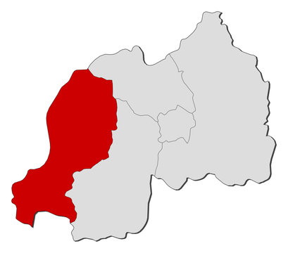 Map - Rwanda, West