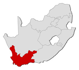 Map - South Africa, Western Cape