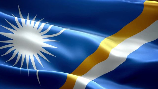 Marshall Land national flag. Infinite loop. New effect and different lightining.