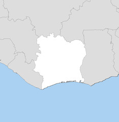 Map - Ivory Coast